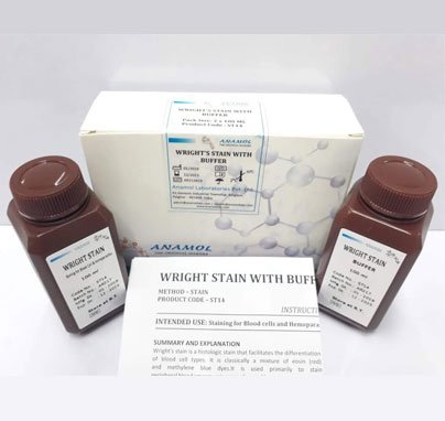 Wright stain with buffer